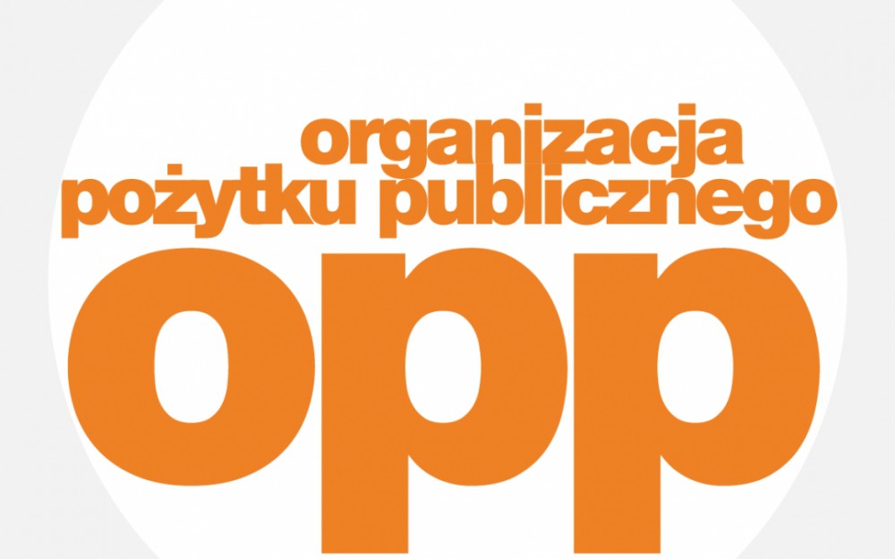 grafika informuje o tym, że jesteśmy organizacją pożytku publicznego OPP